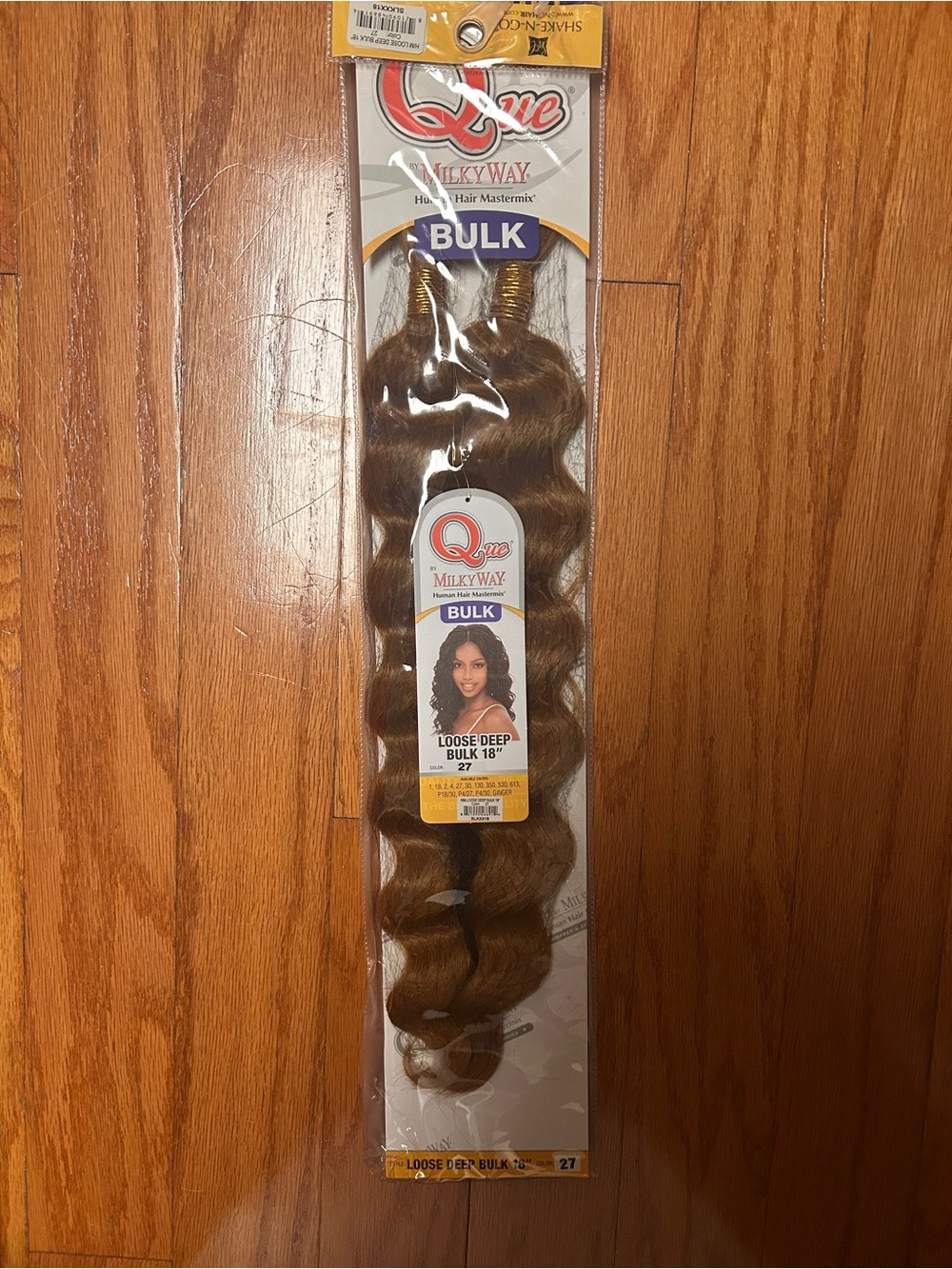 Loose Deep Bulk Hair 18" in Light Brown (Color 27)